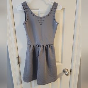 Gray studded skater dress size small